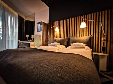 Фото номера Двухместный номер с 1 кроватью Отель Poziom 511 Design Hotel &amp; Spa г. Огродзенец 2